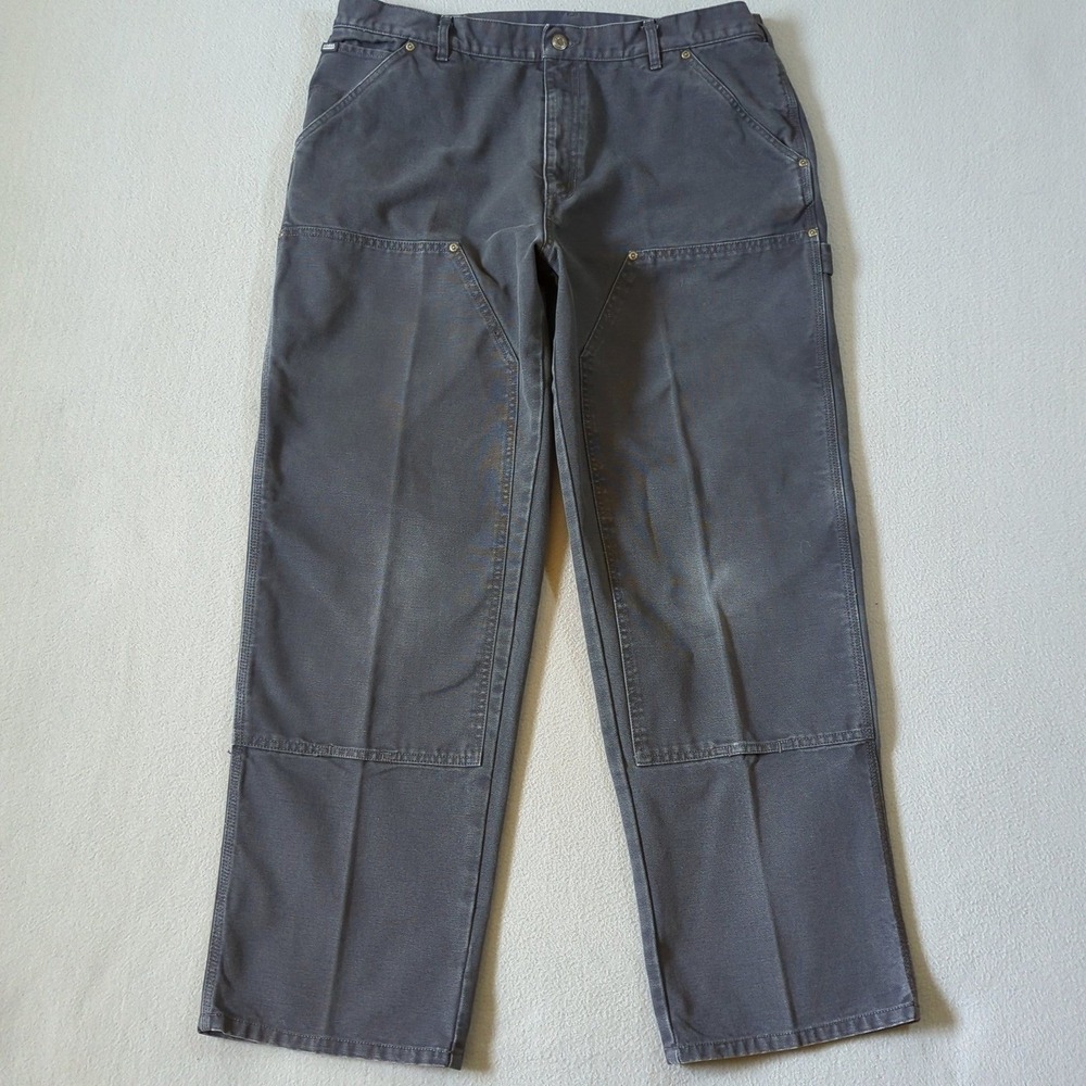 Sorel Mens Double Knee Carpenter Pants Blue Firm Cotton Canvas‎ Workwear 38x32